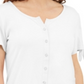 Karen Scott Women's Button Front Top White Size X-Small