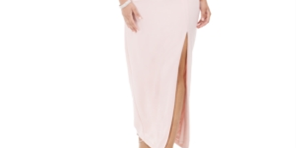 Adrianna Papell Women's Sleeveless Maxi Sheath Dress Pink Size 14