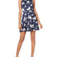 BCX Women's Juniors Sleeveless Halter Mini Dress Navy Floral Size Small