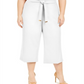 Calvin Klein Women's Plus Tie Waist Cropped Pants White Size 1X