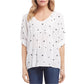 Karen Kane Women's Boho Ruffled Peasant Top White Size X-Large
