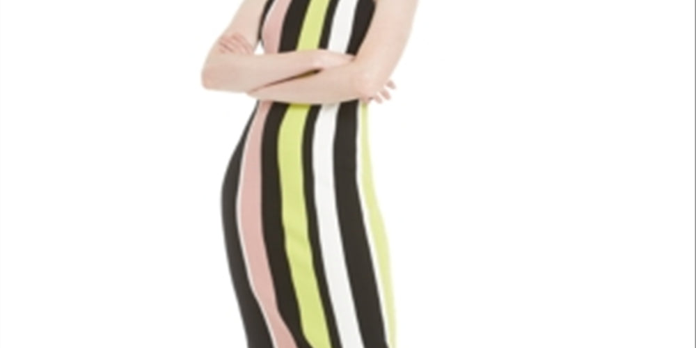 Bar III Women's Stripe Sweater Dress Black Size X-Small