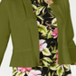 Kasper Women's Ruffle Hem Shrug Green Size Petite