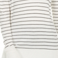 Maison Jules Women's Skinny Striped Pullover Sweater White Size Small