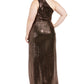 Calvin Klein Women's Sleeveless Full Length Sheath Dress Black Size 24W
