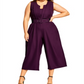 City Chic Women's Veronica Jumpsuit Purple Size 18W
