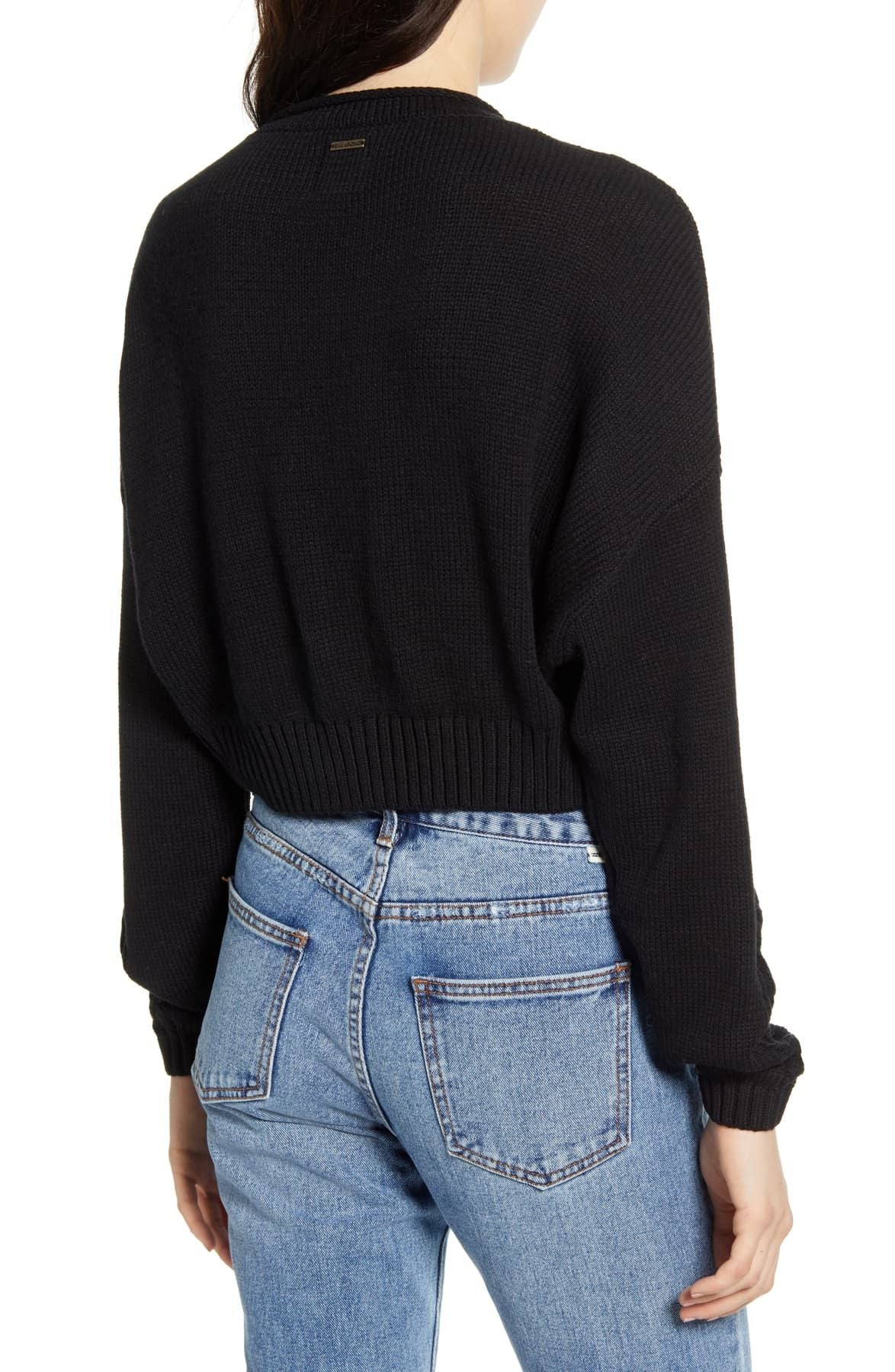 Billabong Women's Night Falls Sweater Black Size Medium