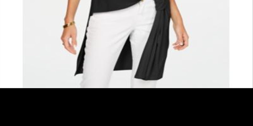 Alfani Women's High Low Tunic Top Black Size Petite Small