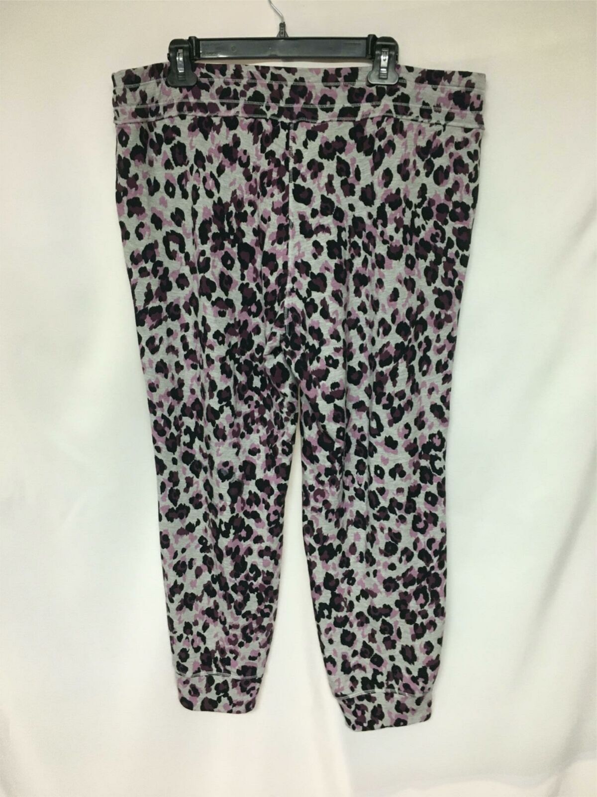 Calvin Klein Women's Leopard Performance Joggers Gray Size 2XL