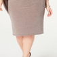 Betsy & Adam Women's Plus Sheath Shimmer Capel Dress Brown Size 18W