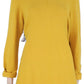 Alfani Women's Plus Ribbed Snap Detail Sweater Yellow Size 0X