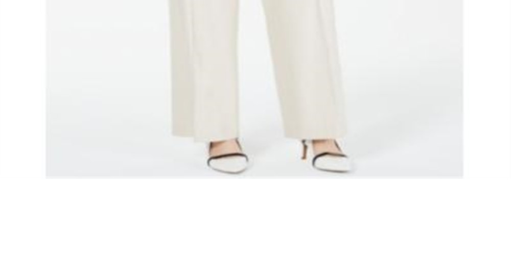 Alfani Women's Wide Leg Linen Pants Brown Size 8Petite