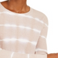 INC Women's Ribbed Patterned Long Sleeve Jewel Neck Sweater Beige Size XL