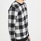 Calvin Klein Men's Modern Cotton Buffalo Check Sweatshirt Gray Size Medium