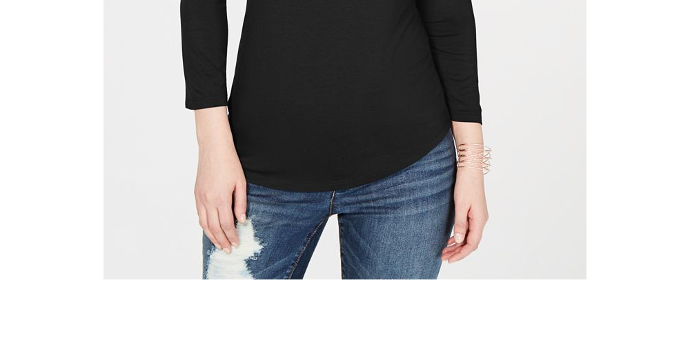 Inc Petite Strappy Top Black Size PP