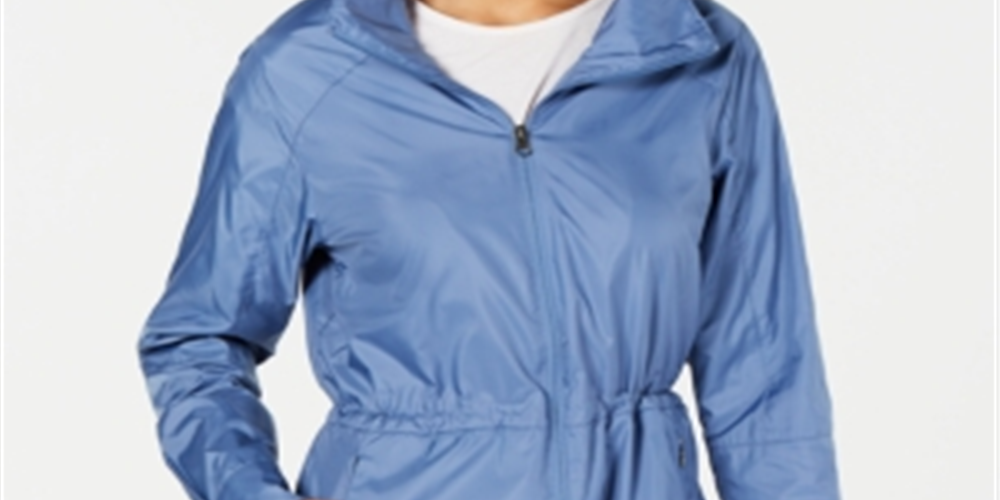 Columbia Women's Springs Fleece Lined Windbreaker Jaket Blue Size Medium