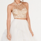 Say Yes to the Prom Women's Embroidered Prom Crop Top White Size 1