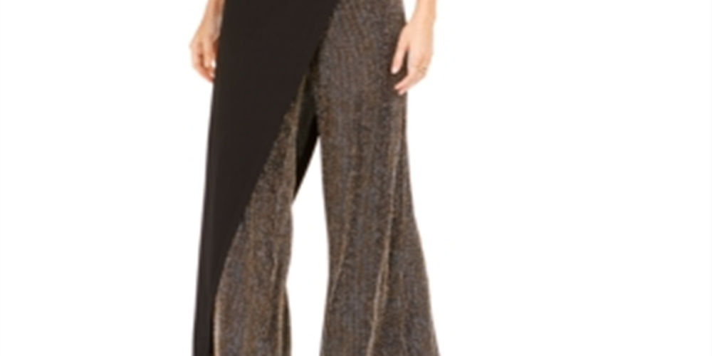 PISARRO NIGHTS Women's  Sleeveless Wide Leg Party Jumpsuit Petites Black Size 14 P