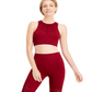 Ideology Women's  Intimates  Pull Over Perforated Seamless Sports Bra  Burgundy Size S