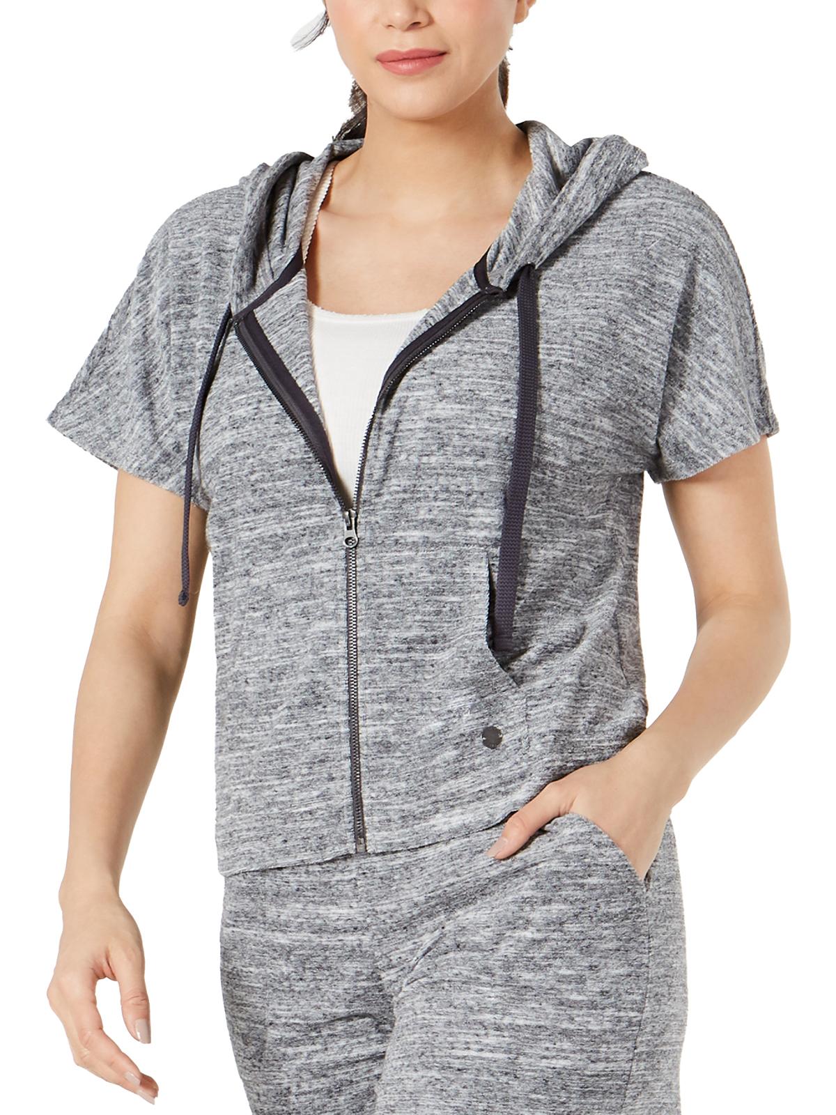 Ideology Women's Athleisure Cropped Hoodie Gray Size XS