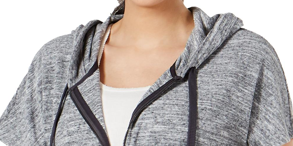 Ideology Women's Athleisure Cropped Hoodie Gray Size XS