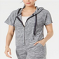 Ideology Women's Athleisure Cropped Hoodie Gray Size XS