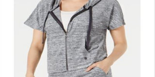 Ideology Women's Athleisure Cropped Hoodie Gray Size XS