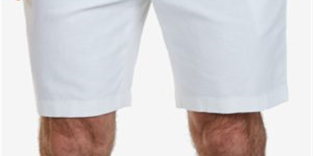 Nautica Men's Classic Fit Linen Blend Short, Bright White, Size 30W