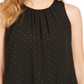 Calvin Klein Women's Ruched Studded Tank Top Black Size XL