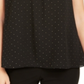 Calvin Klein Women's Ruched Studded Tank Top Black Size XL