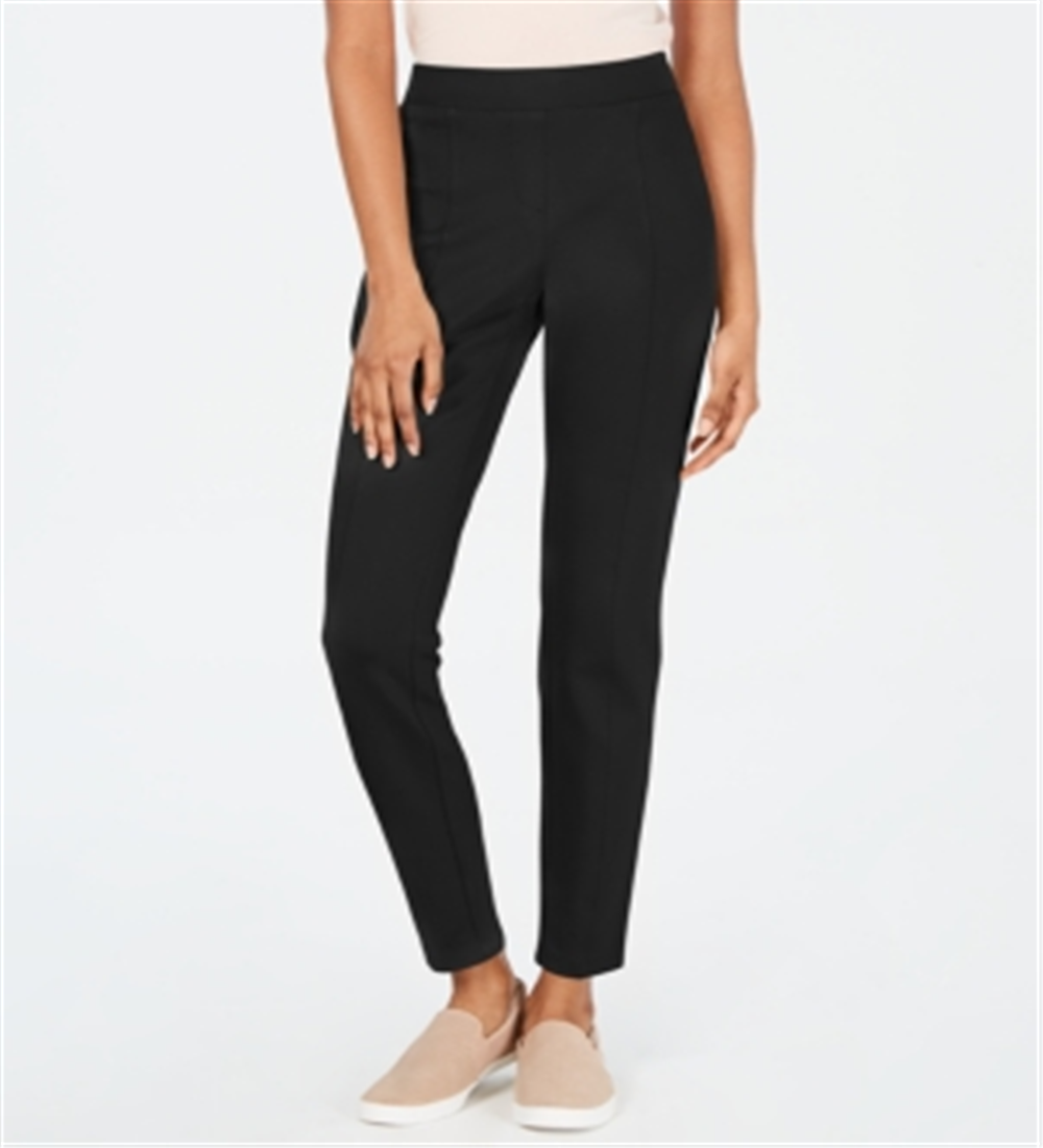 Style & Co Women's Curvy Seamed Ponte-Knit Leggings  Black Size XS
