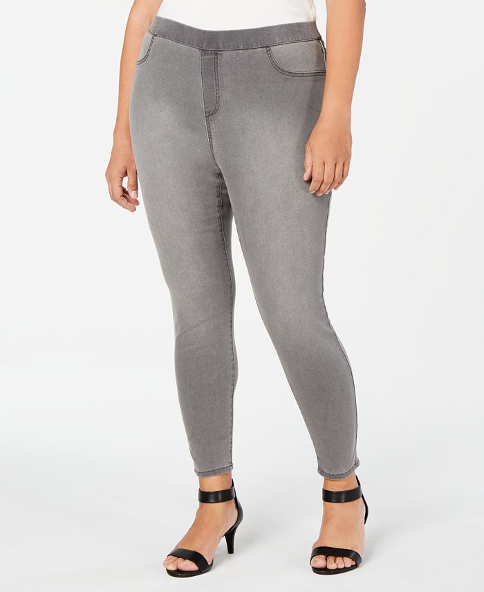 Style & Co Women's Plus Size Pull-on Jeggings | Whisper Grey  Size 24W