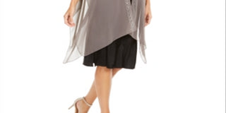 Celebrity Pink Women's Jeweled Ruana Sheer Shawl Gray Size ONE SIZE