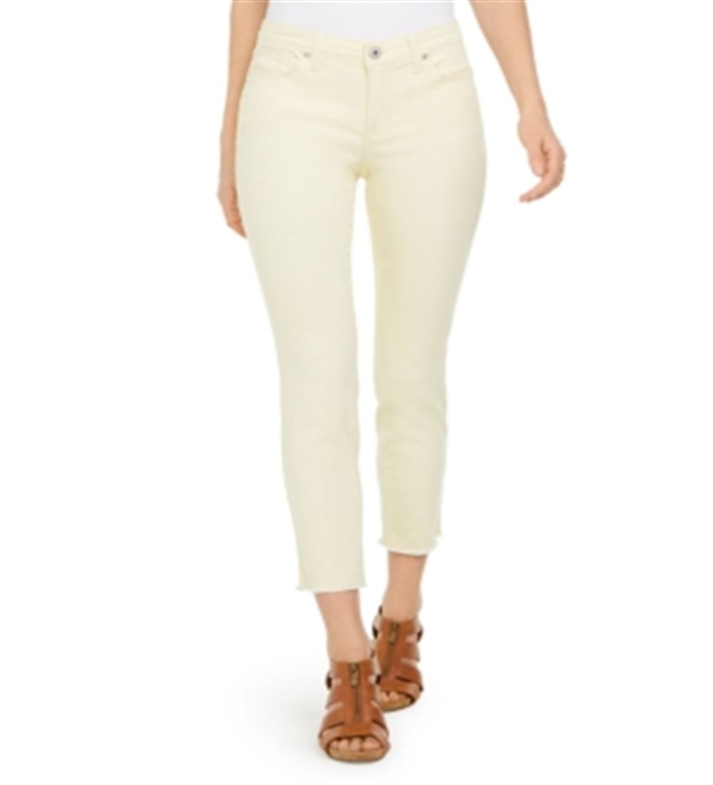 Style & Co Women's Light Wash Skinny Ankle Jeans  Yellow Size 8