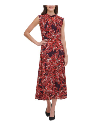 Tommy Hilfiger Women's Jersey Printed MIDI Dress Purple Size 14