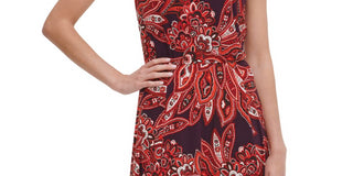 Tommy Hilfiger Women's Jersey Printed MIDI Dress Purple Size 14