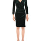 Lauren Ralph Lauren Women's Torelana Velvet Faux Wrap Cocktail Dress Green Size 8