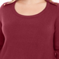 Karen Scott Women's Heather Long Sleeve Scoop Neck T-Shirt Top Size Red Size 1X