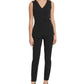 DKNY Women's Wrap Top V-Neck Sleeveless  Black Size XL