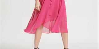 DKNY Women's Belted Surplice Dress Pink Size 10