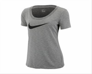 Nike Women's Scoop Neck Short Sleeve Graphic T-Shirt Gray Size XL
