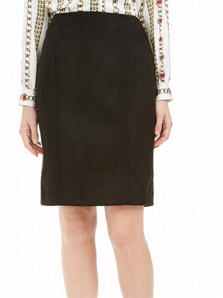 Kasper Women's Faux Suede Straight Pencil Black Size 14