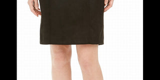 Kasper Women's Faux Suede Straight Pencil Black Size 14