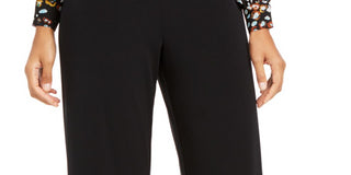 Alfani Women's Knit Casual Wide Leg Pants, Black, Size XX-Large