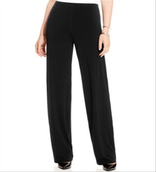 Alfani Women's Knit Casual Wide Leg Pants, Black, Size XX-Large