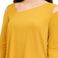 Alfani Women's Cold Shoulder Asymmetrical Knit Top Gold Size S