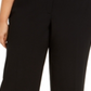 Alfani Women's Plus Size Belted Hardware Detail Culotte Pants Deep Black Size 22W