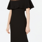 Calvin Klein Women's Illusion Yoke Popover Gown Black Size 4