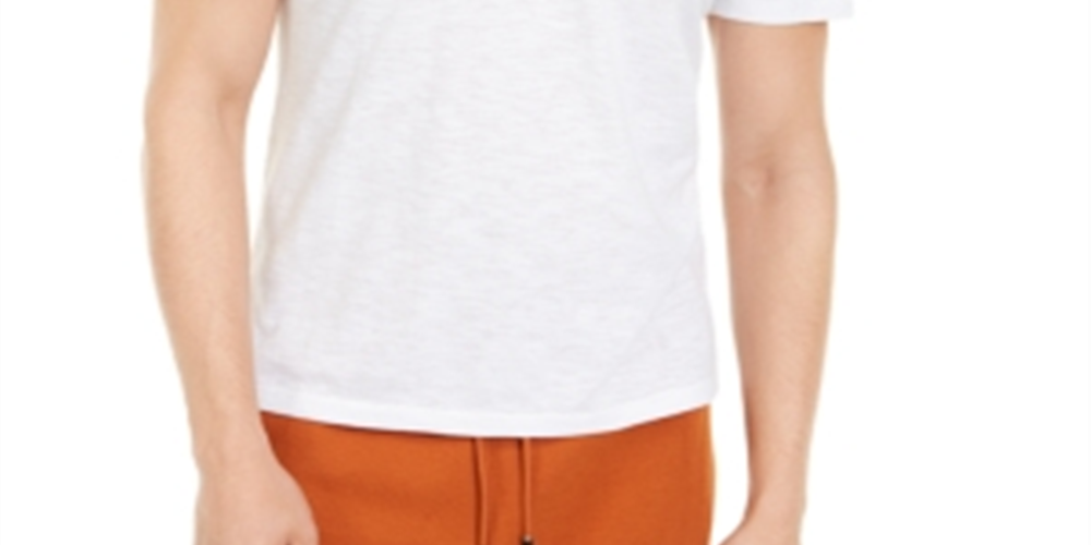 INC Men's Mesh Camo Stripe T-Shirt Pure White Size XXL