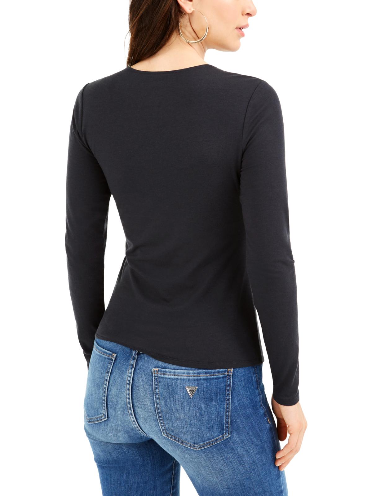 Guess Women's Kerryn Knit Cut-Out Top Blue Size Large